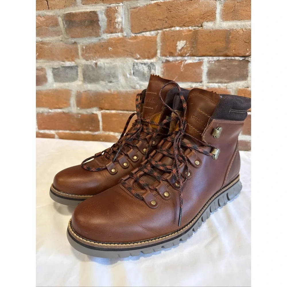 Cole‎ Haan Men's ZeroGrand Waterproof Hiker Boot British Tan Style C30405